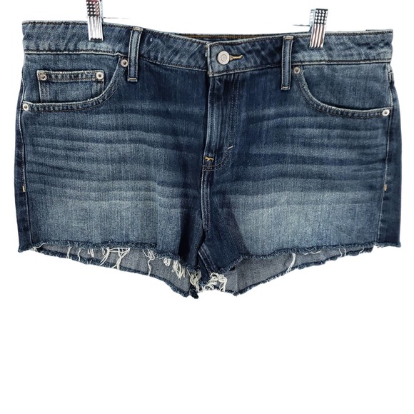 Lucky Brand Pants - Lucky Brand Cut Off Jean Shorts Womens Size 14 Raw Edge Medium Wash Blue Denim